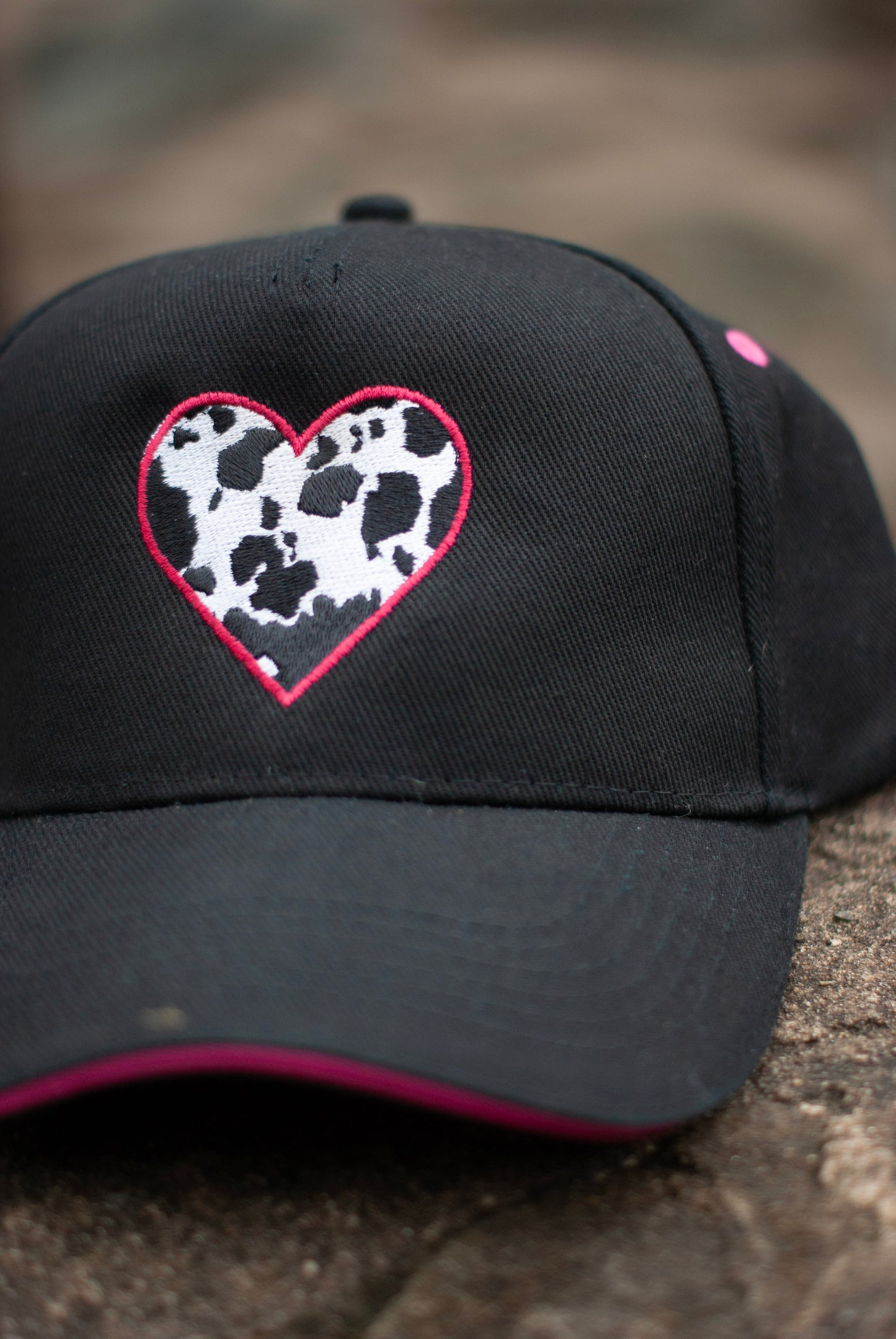 Cowprint Heart Basball Cap