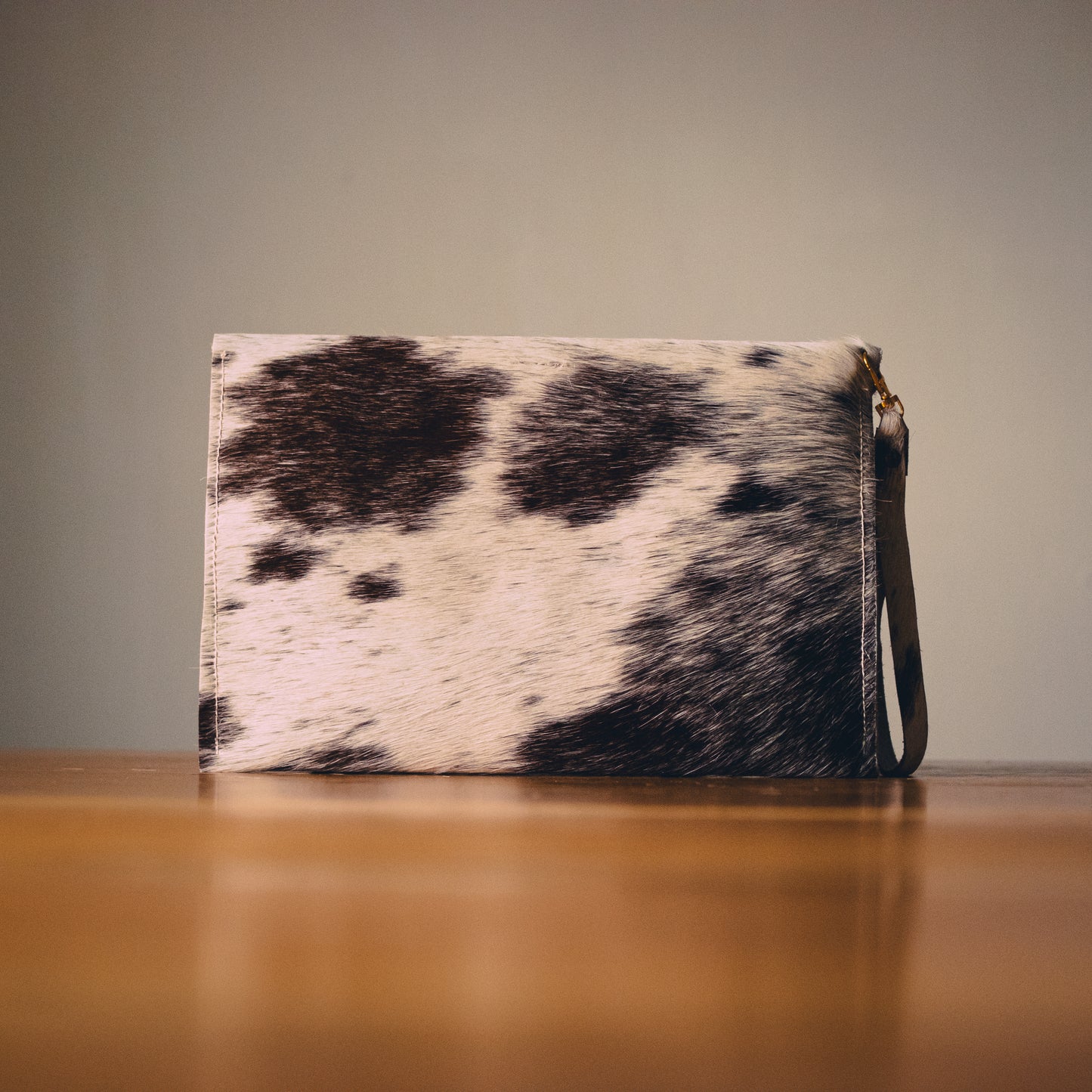 Handmade Cowhide Envelope Clutch Bag | One-of-a-Kind, Made in Wales