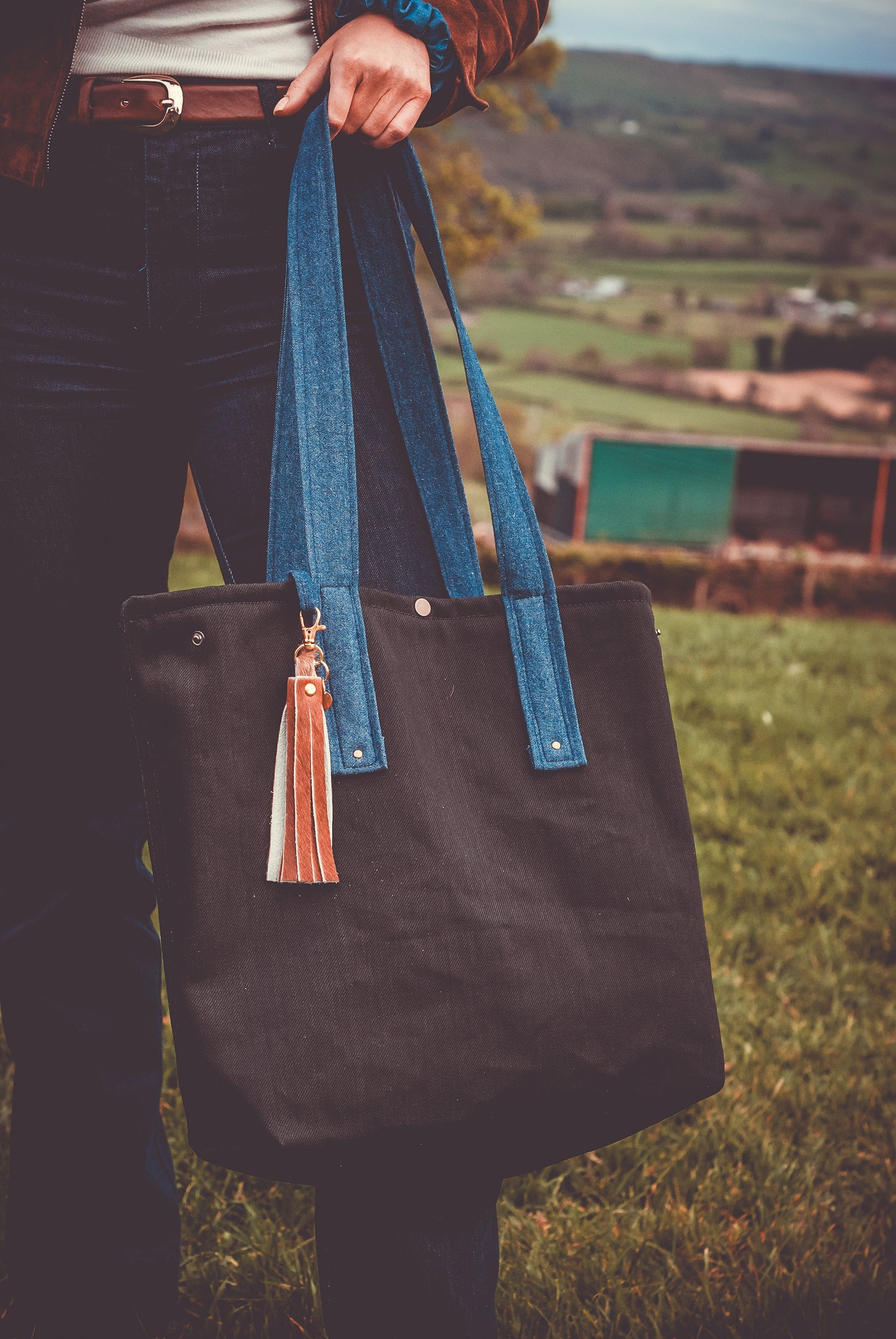 Handmade Denim & Corduroy Tote Bag