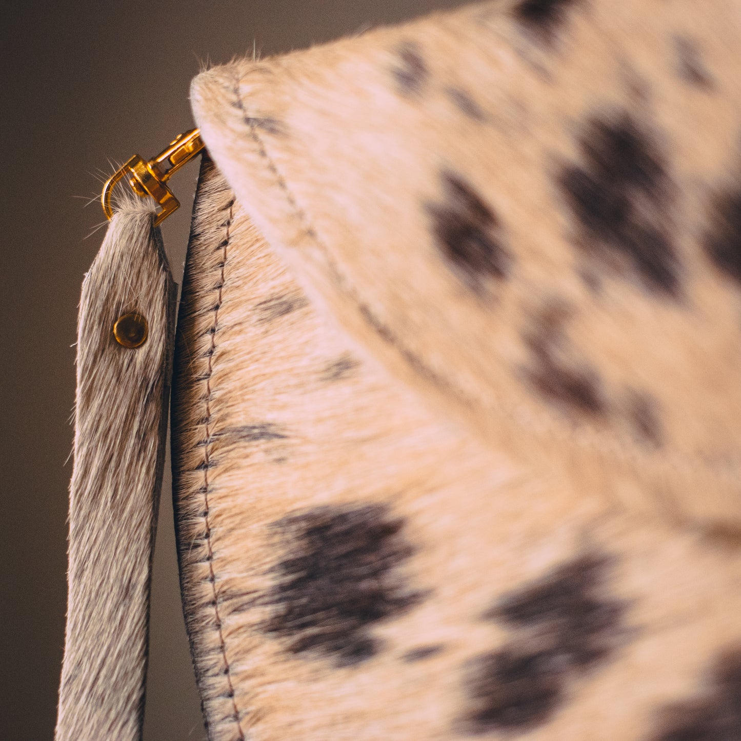Handmade Cowhide Moon Clutch Bag | One-of-a-Kind, Made in Wales