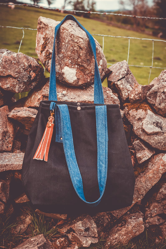 Handmade Denim & Corduroy Tote Bag