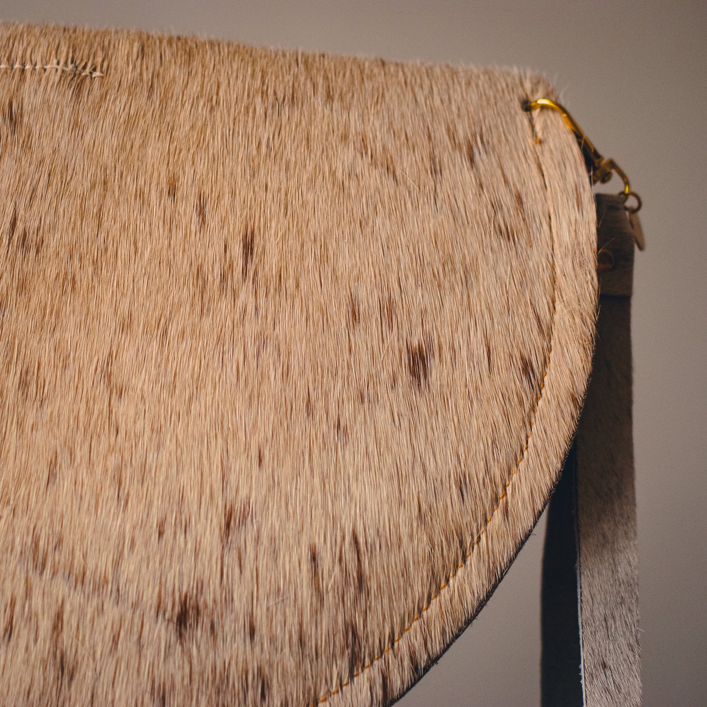 Handmade Cowhide Moon Clutch Bag | One-of-a-Kind, Made in Wales