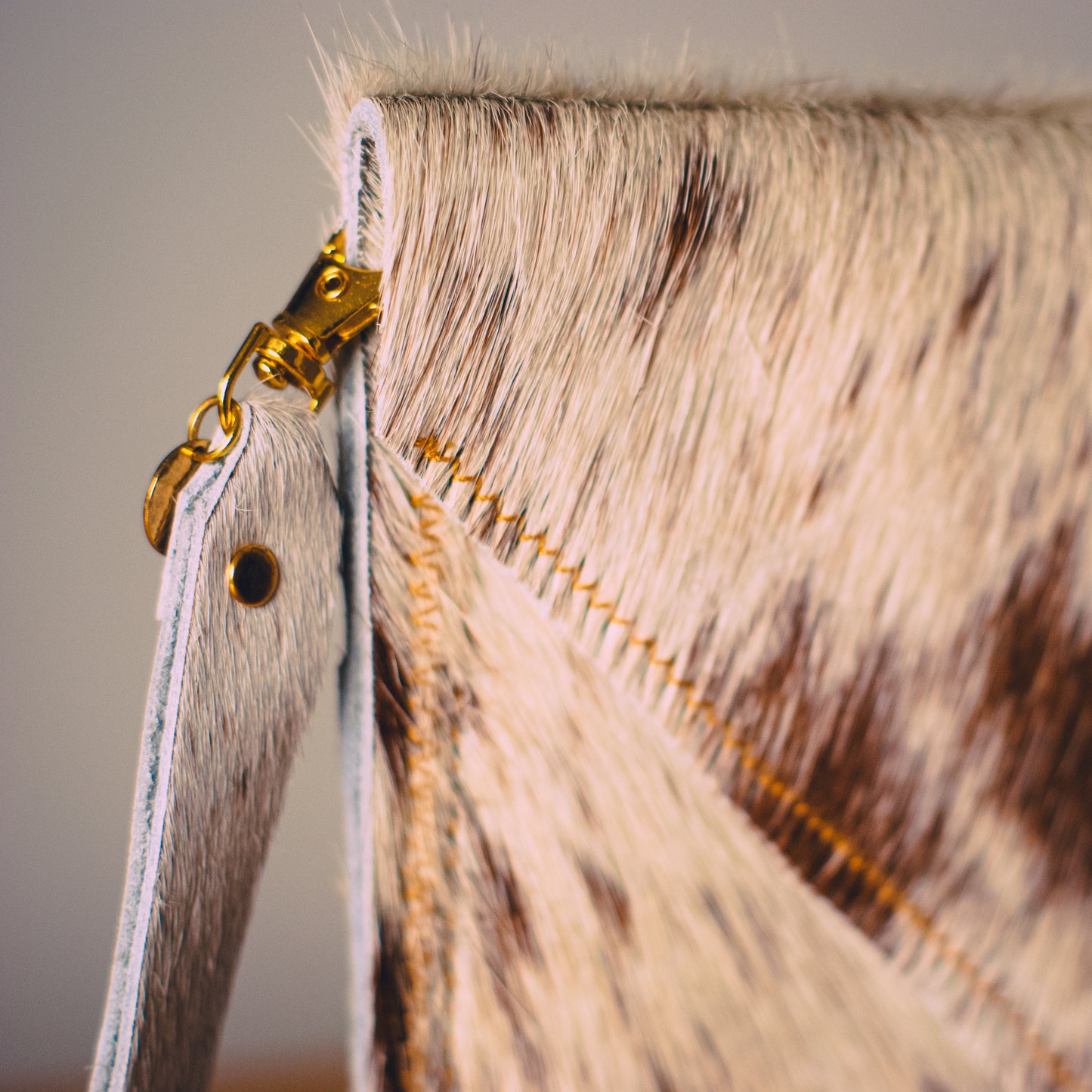 Handmade Cowhide Envelope Clutch Bag | One-of-a-Kind, Made in Wales
