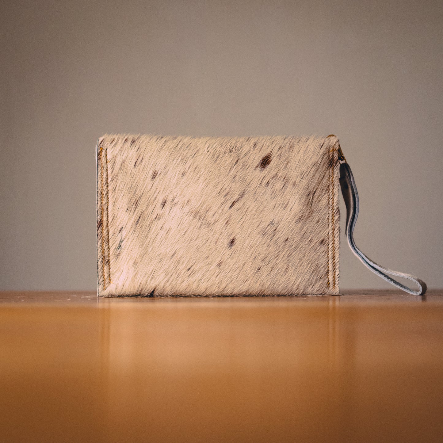 Handmade Cowhide Clutch Bag – Compact, One-of-a-Kind & Made in Wales