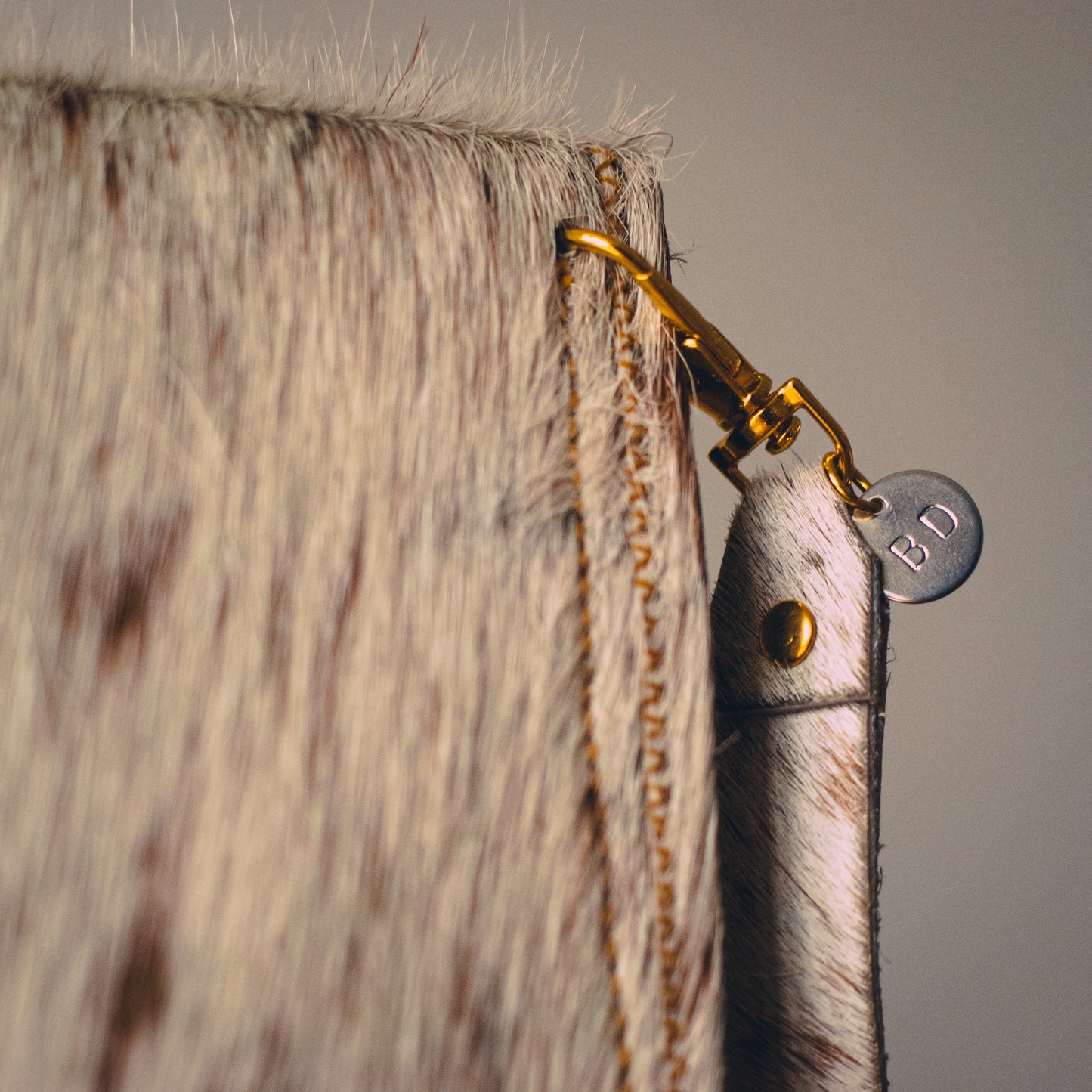 Handmade Cowhide Clutch Bag – Compact, One-of-a-Kind & Made in Wales