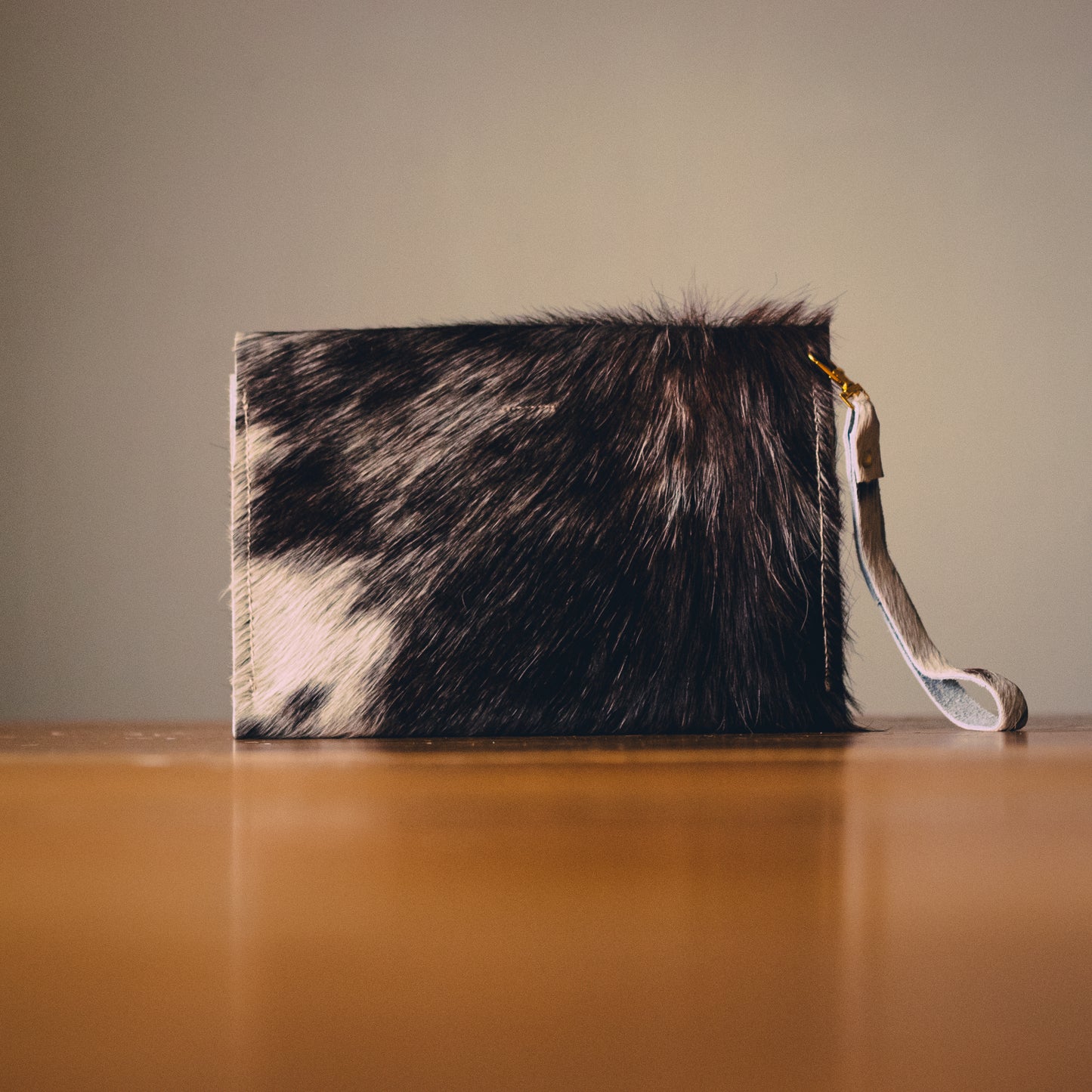 Handmade Cowhide Clutch Bag – Compact, One-of-a-Kind & Made in Wales