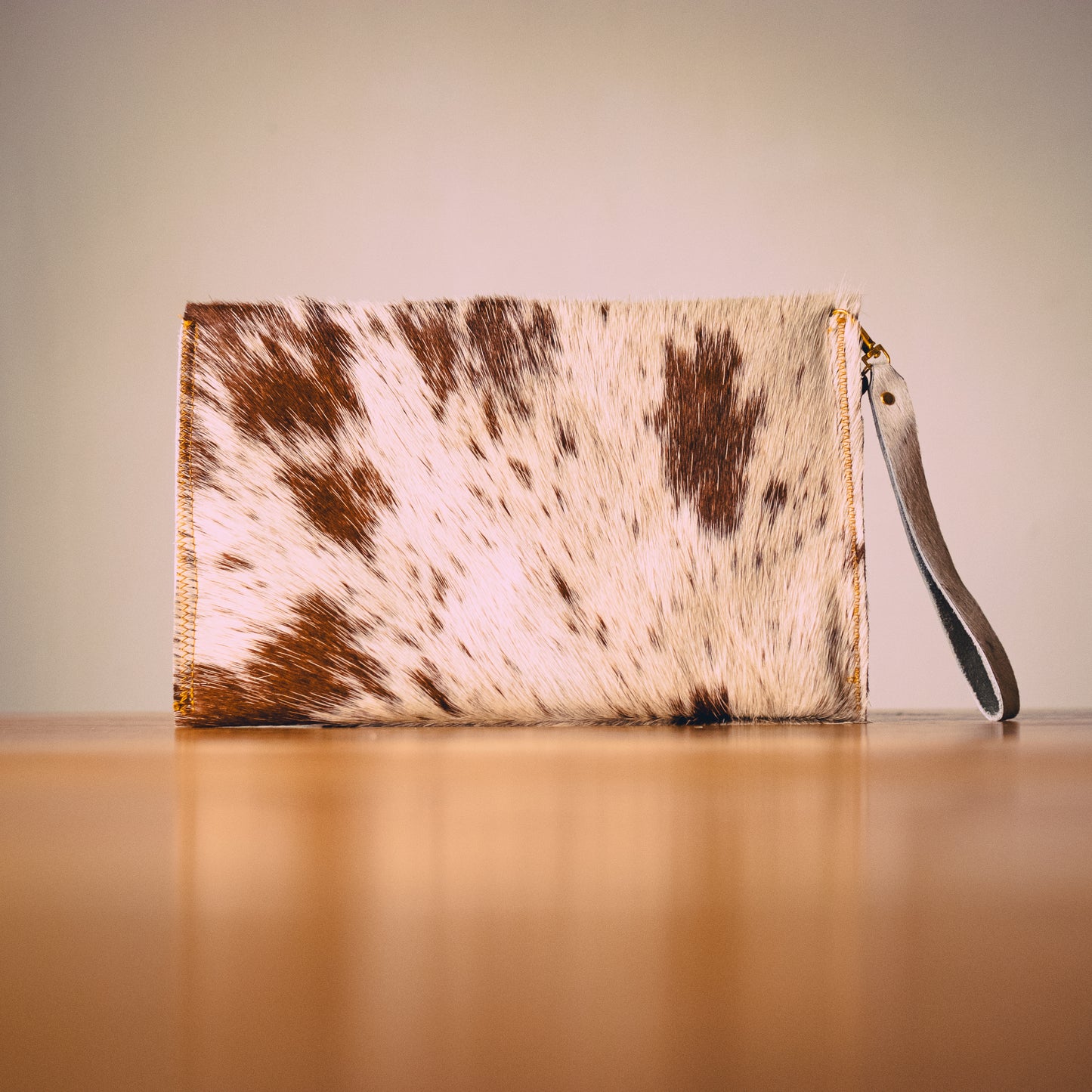 Handmade Cowhide Envelope Clutch Bag | One-of-a-Kind, Made in Wales