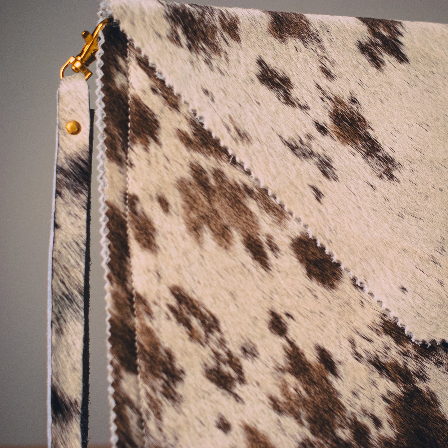 Handmade Cowhide Envelope Clutch Bag | One-of-a-Kind, Made in Wales