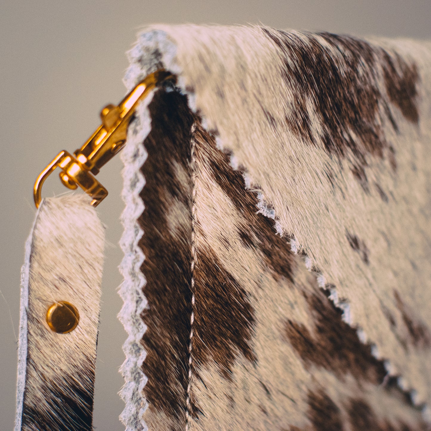 Handmade Cowhide Envelope Clutch Bag | One-of-a-Kind, Made in Wales