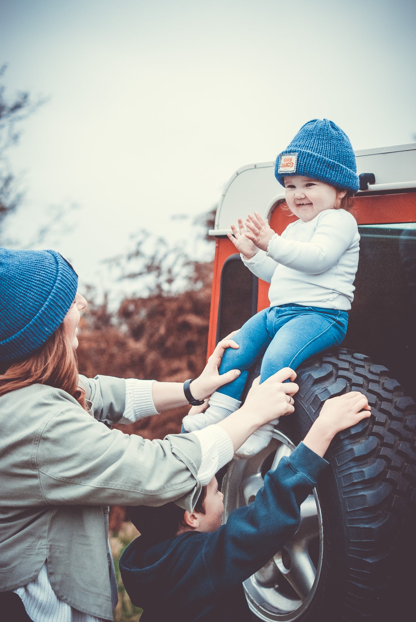 Children’s Woolblend Hat – Handmade in Wales with Barn Dancer Badge (Baby to Junior Sizes)
