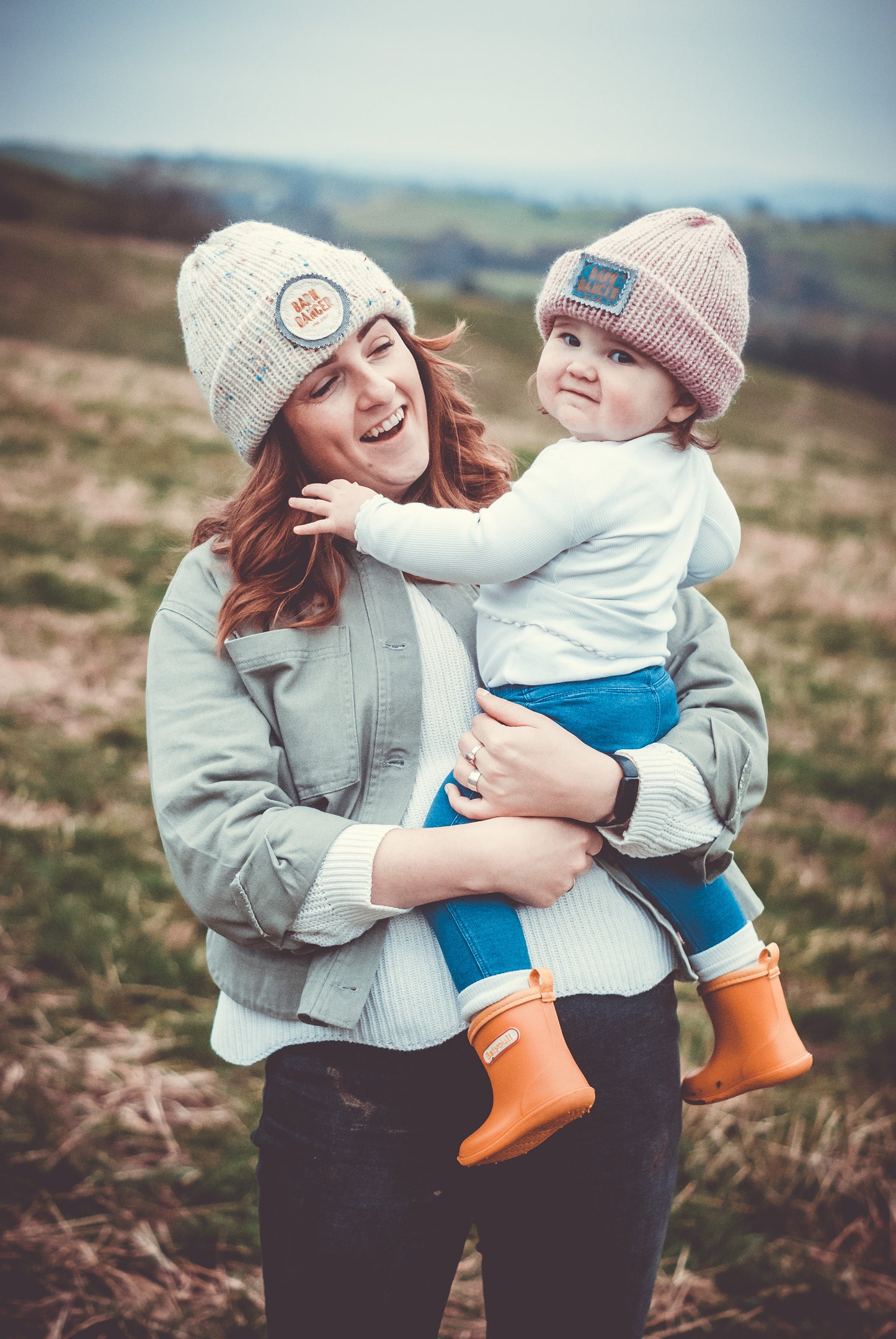 Children’s Woolblend Hat – Handmade in Wales with Barn Dancer Badge (Baby to Junior Sizes)